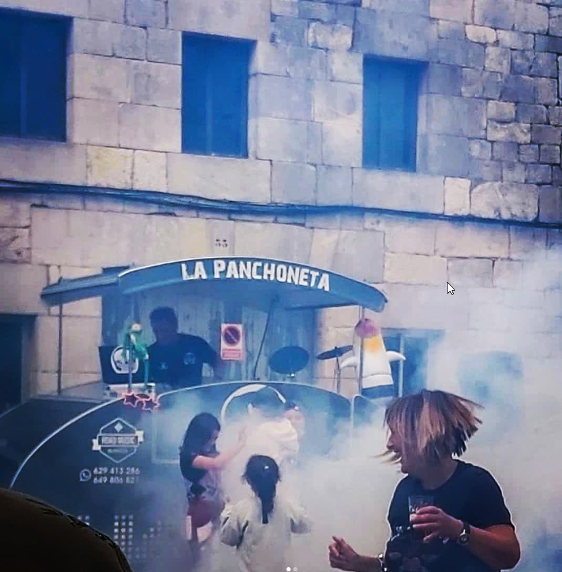 A birthday party with colorful decorations.